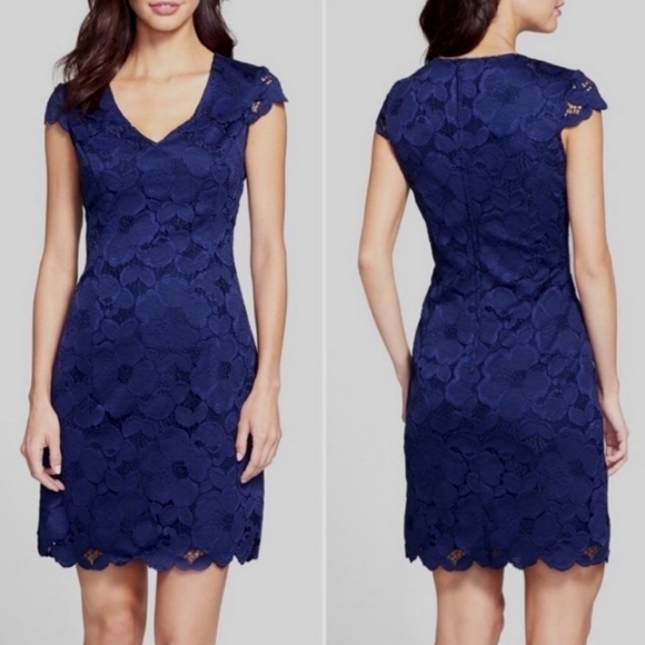 Lilly Pulitzer Dresses & Skirts - Lilly Pulitzer Dixie scalloped navy lace dress